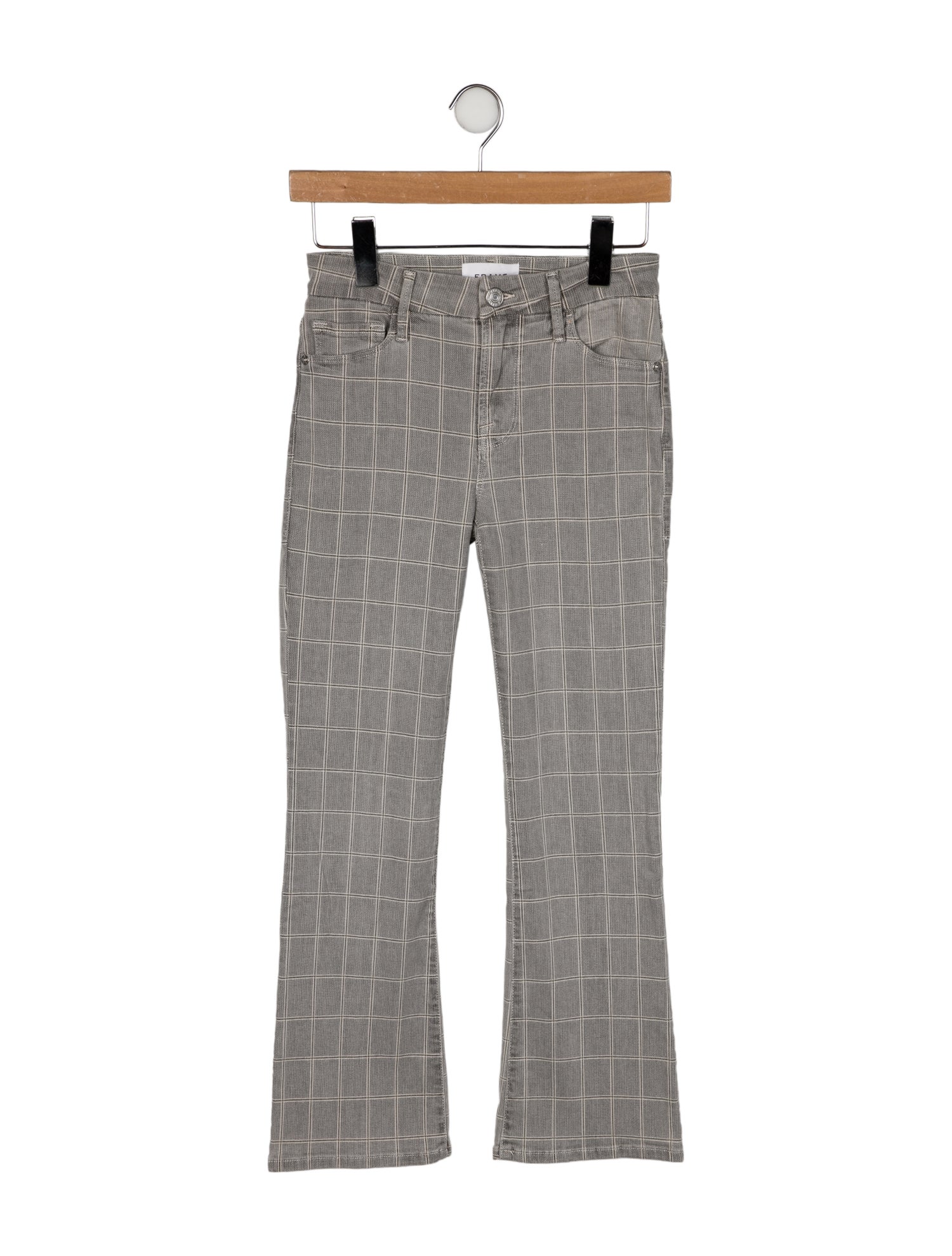 FRAME Plaid Print Straight Leg Pants