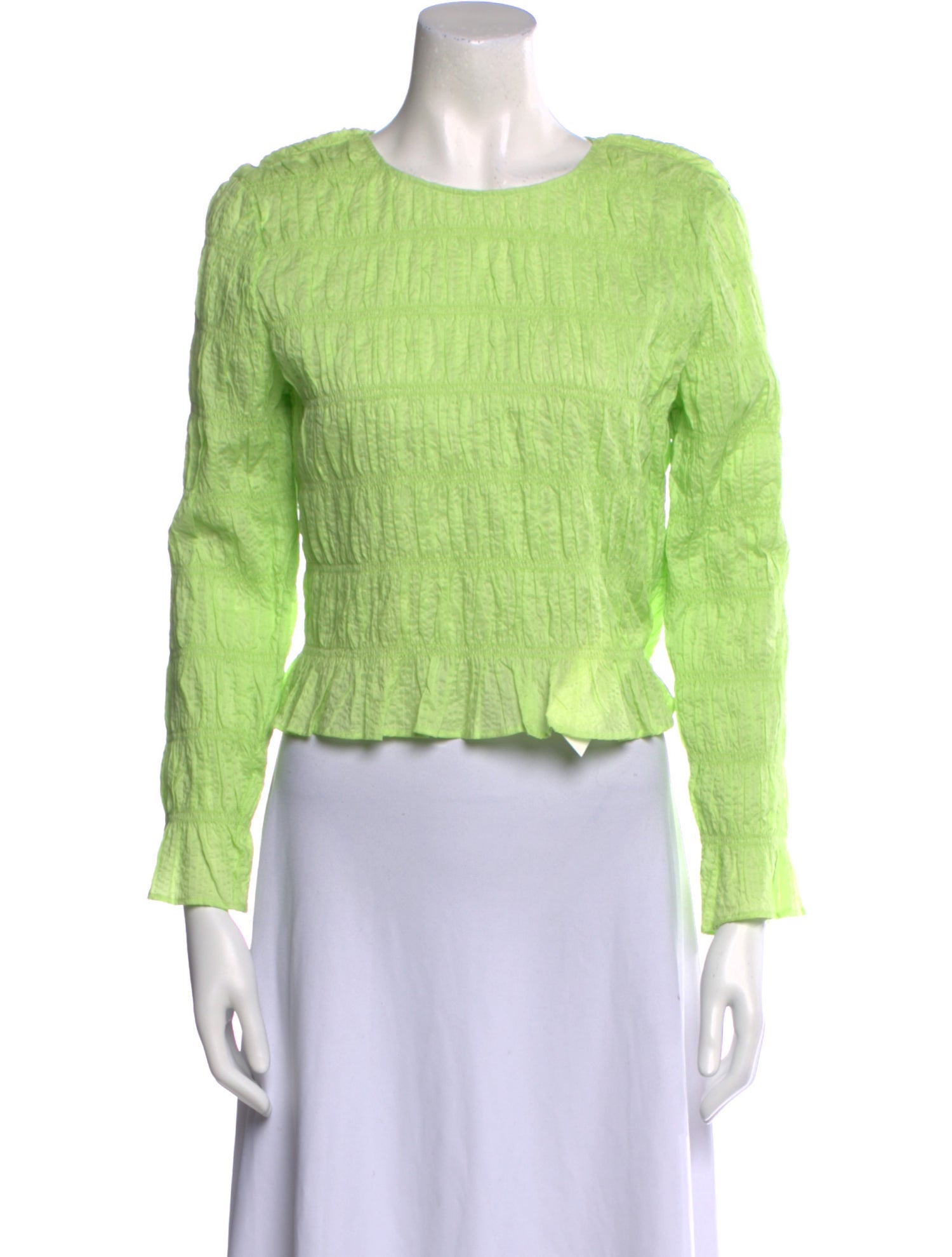 FRAME Crew Neck Three-Quarter Sleeve Crop Top w/ Tags