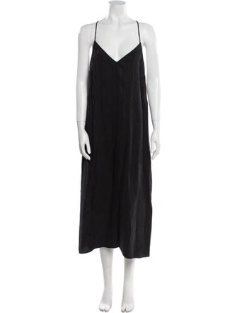 FRAME V-Neck Long Dress