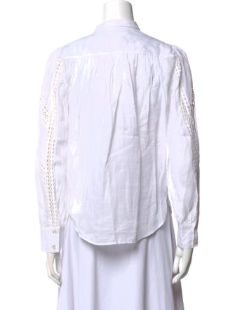 FRAME Long Sleeve Button-Up Top