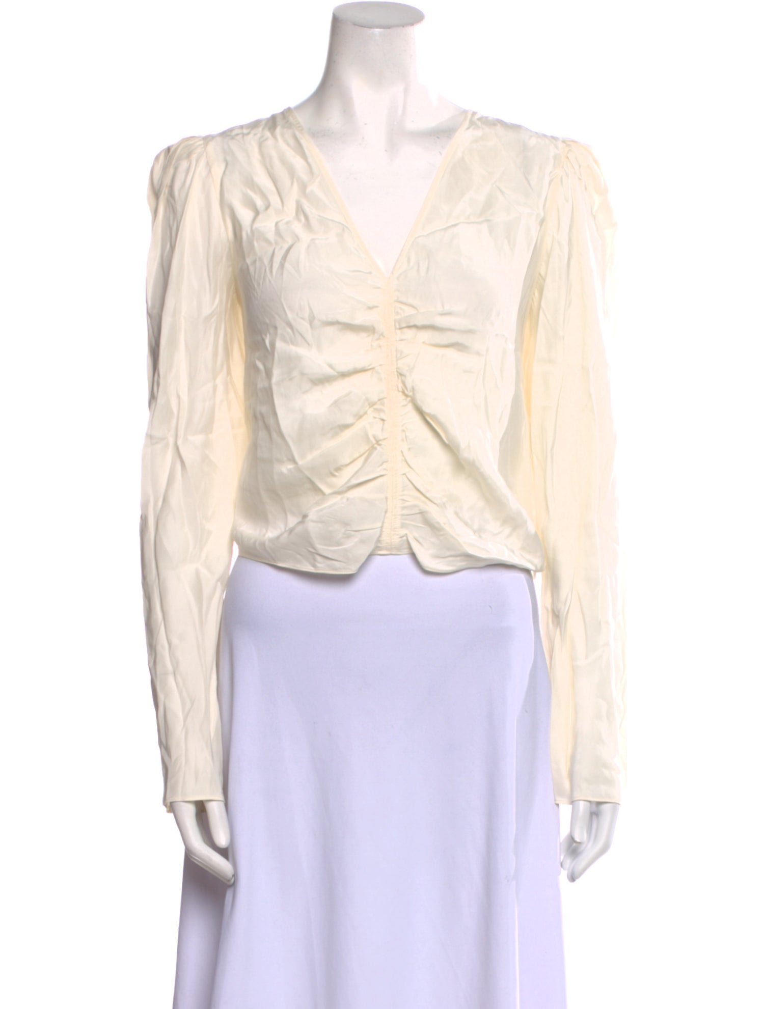 FRAME Silk V-Neck Crop Top w/ Tags