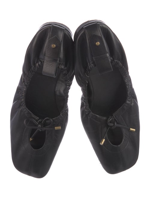 FRAME Leather Bow Accents Ballet Flats
