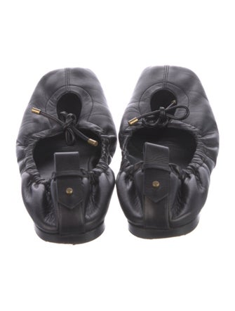 FRAME Leather Bow Accents Ballet Flats