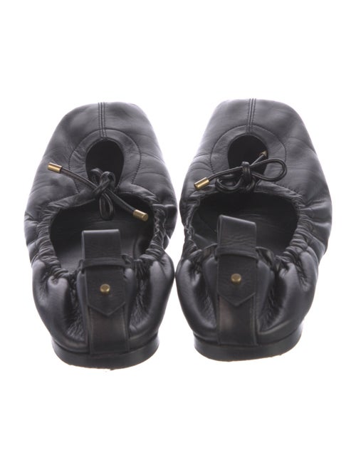 FRAME Leather Bow Accents Ballet Flats