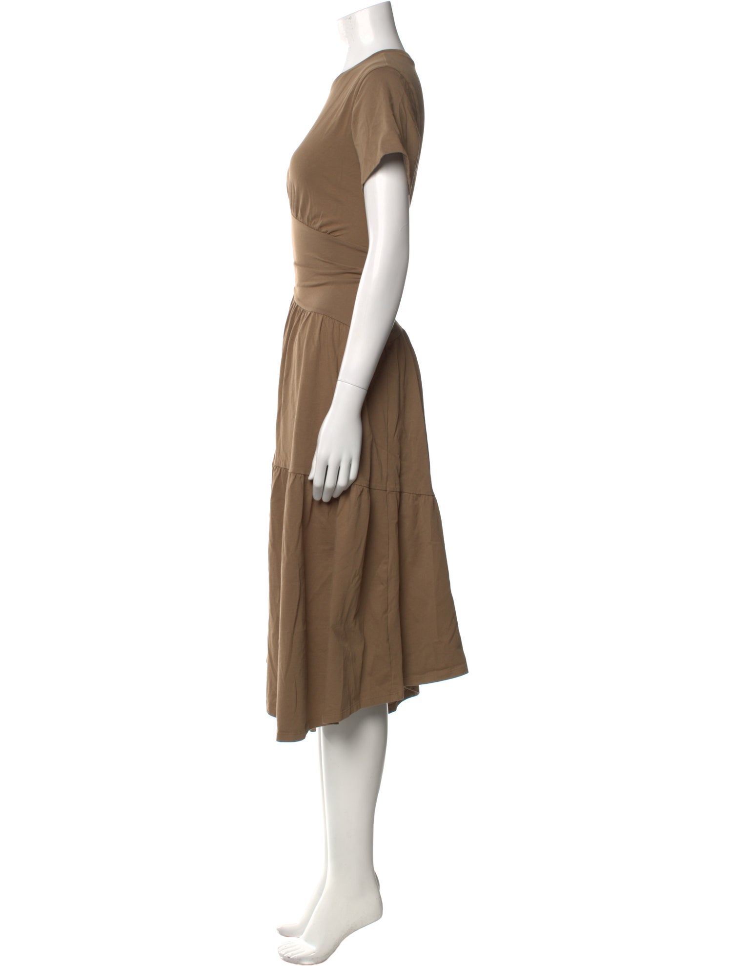 FRAME Crew Neck Midi Length Dress