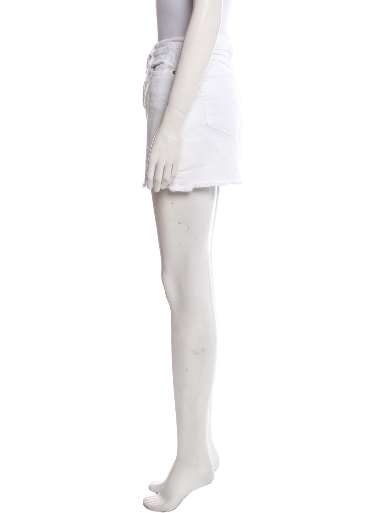 FRAME Raw-Edge Trim Mini Skirt