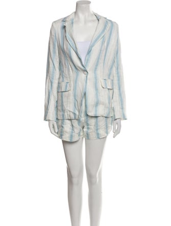 FRAME Linen Striped Short Set