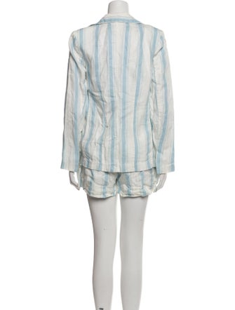 FRAME Linen Striped Short Set