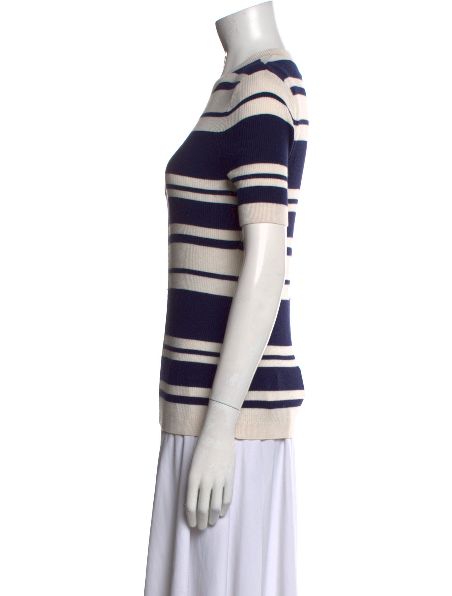 FRAME Silk Striped T-Shirt