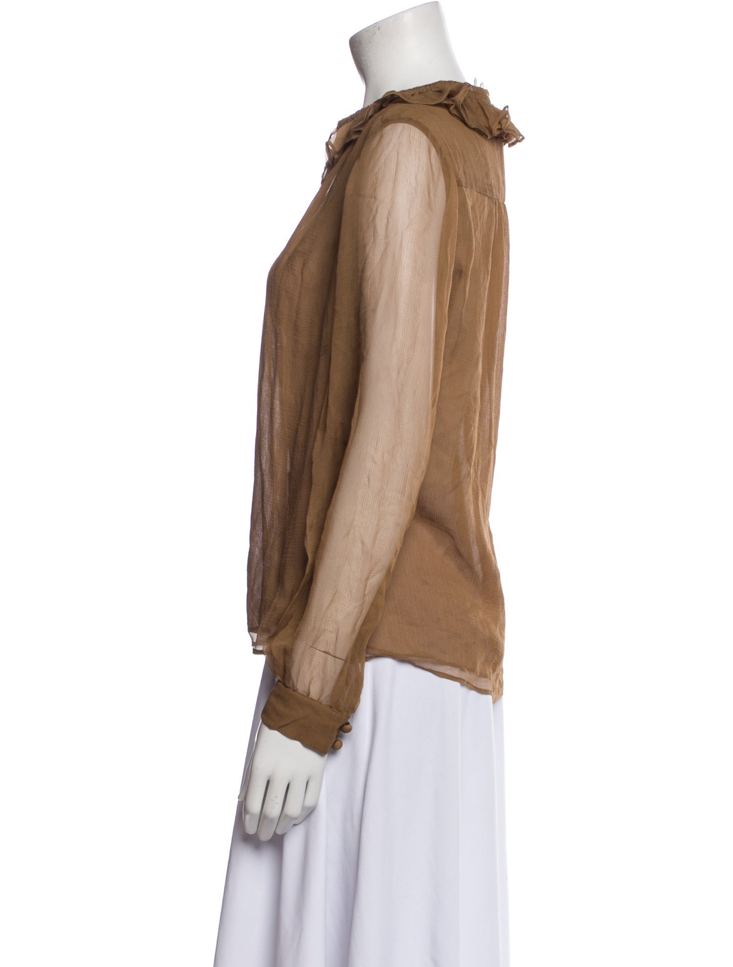 FRAME Silk Long Sleeve Blouse w/ Tags