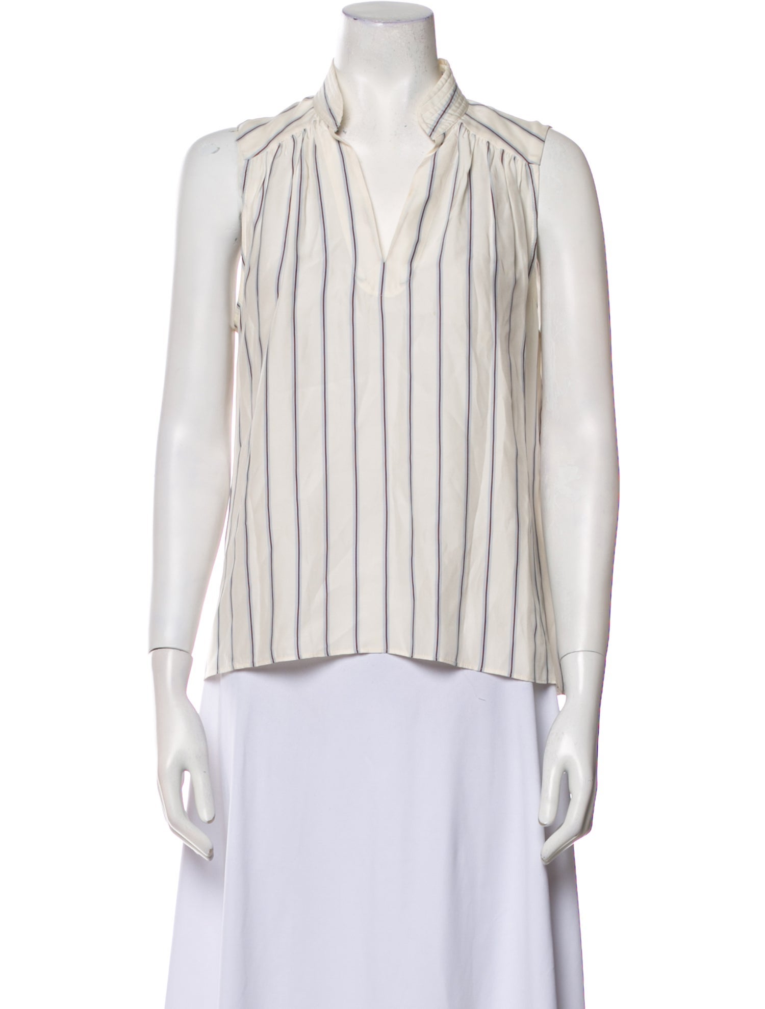 FRAME Silk Striped Blouse