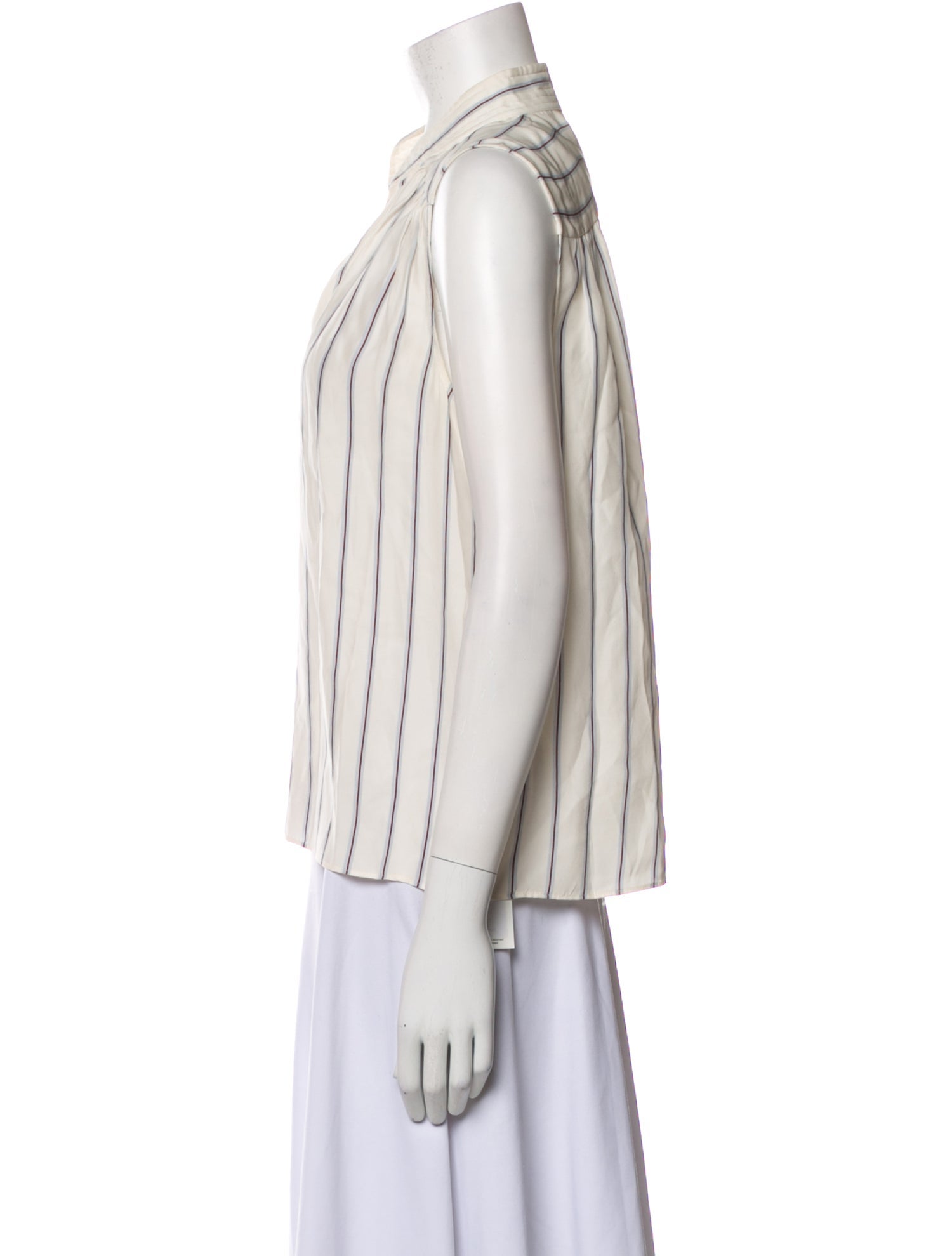 FRAME Silk Striped Blouse