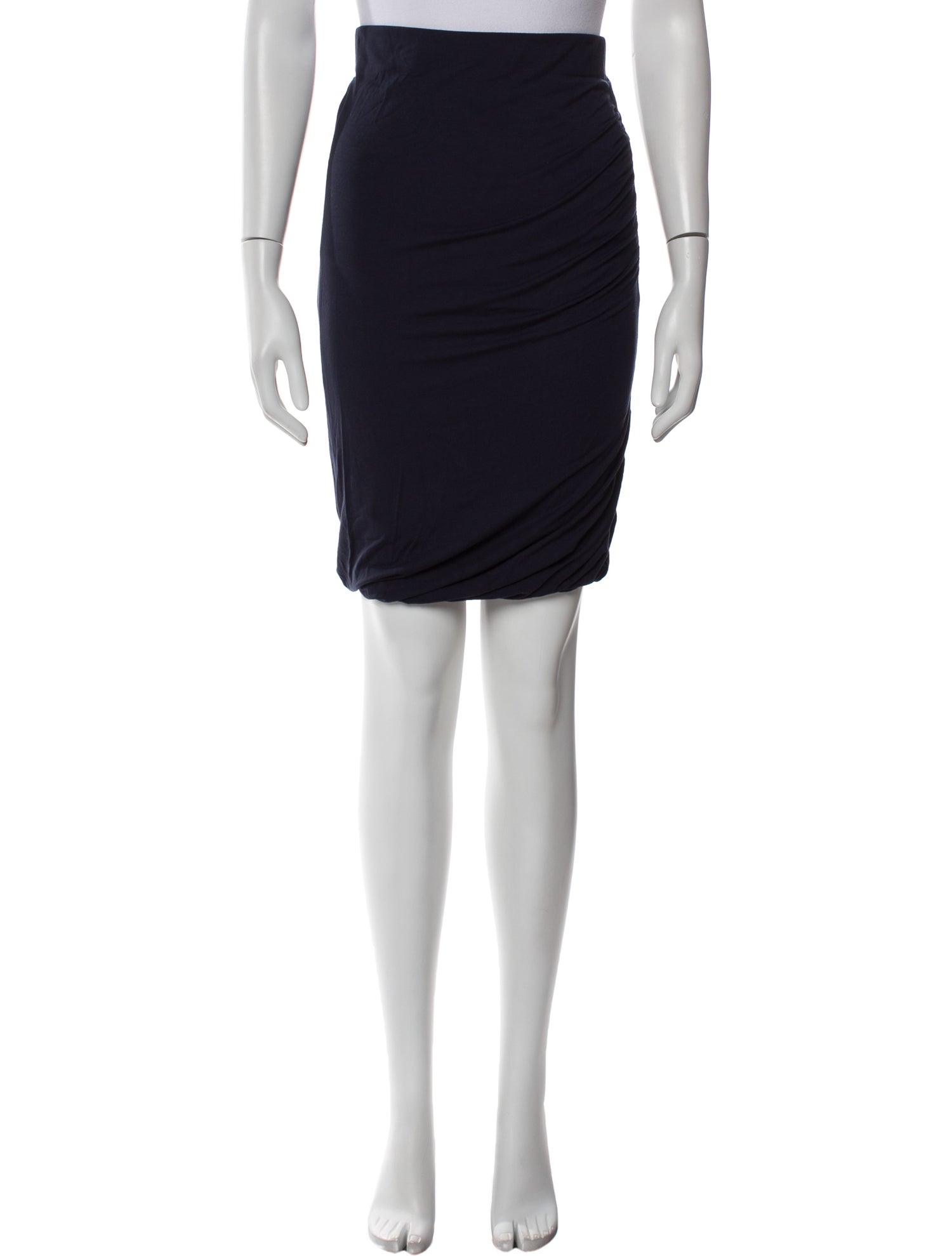 FRAME Ruffle Embellishment Knee-Length Skirt