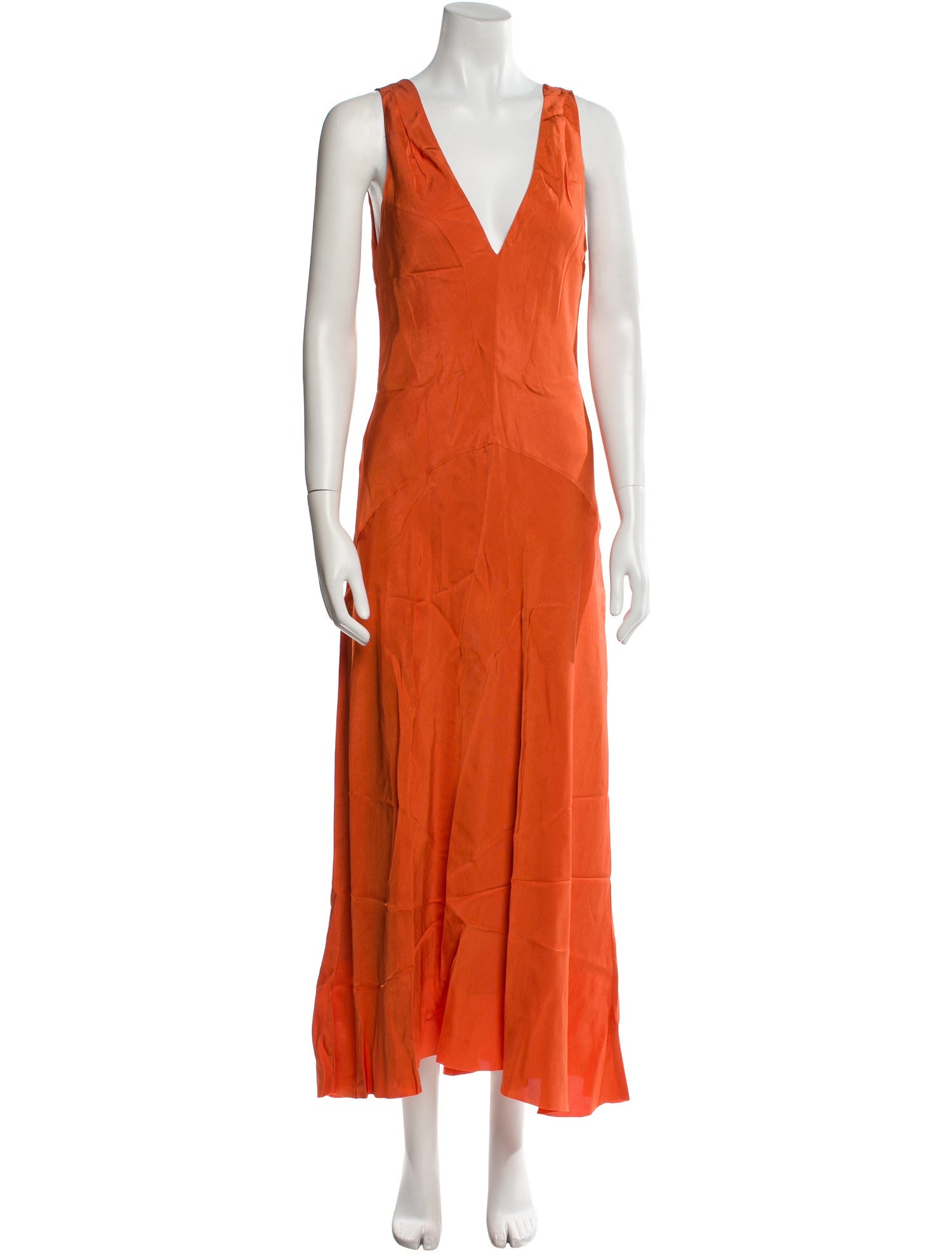 FRAME V-Neck Long Dress