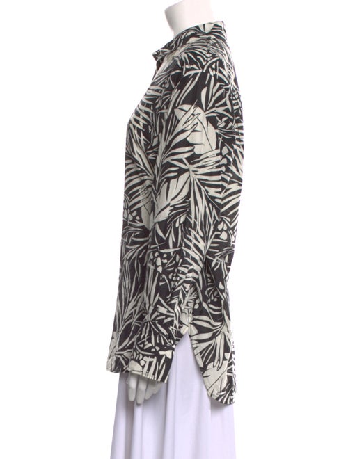 FRAME Printed Long Sleeve Button-Up Top