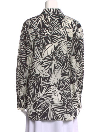 FRAME Printed Long Sleeve Button-Up Top