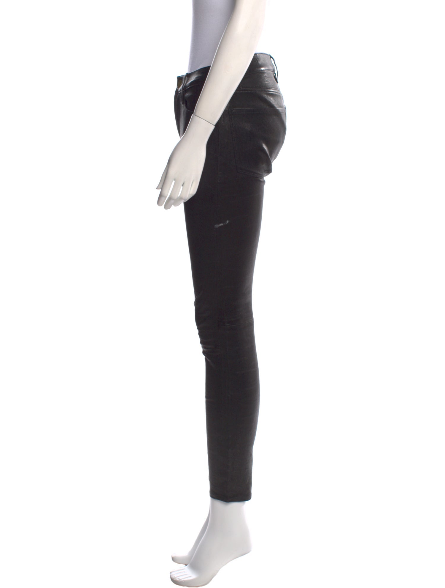 FRAME Leather Skinny Leg Pants