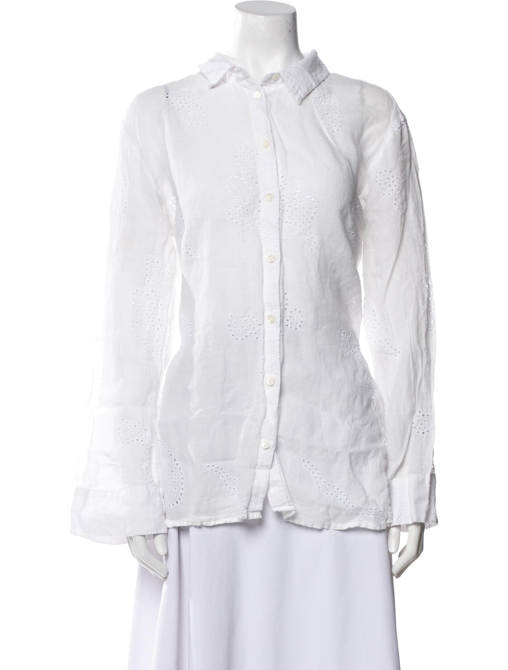 FRAME Long Sleeve Button-Up Top