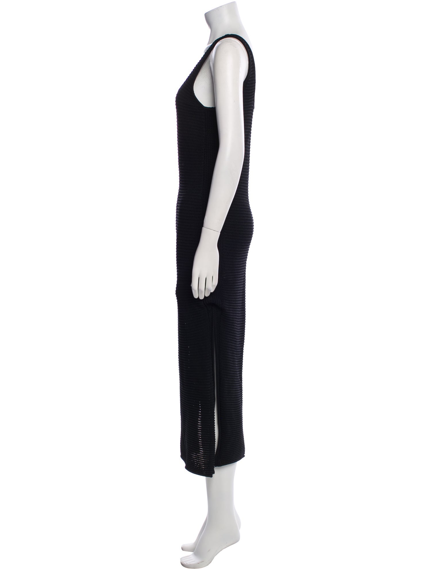 FRAME Scoop Neck Midi Length Dress