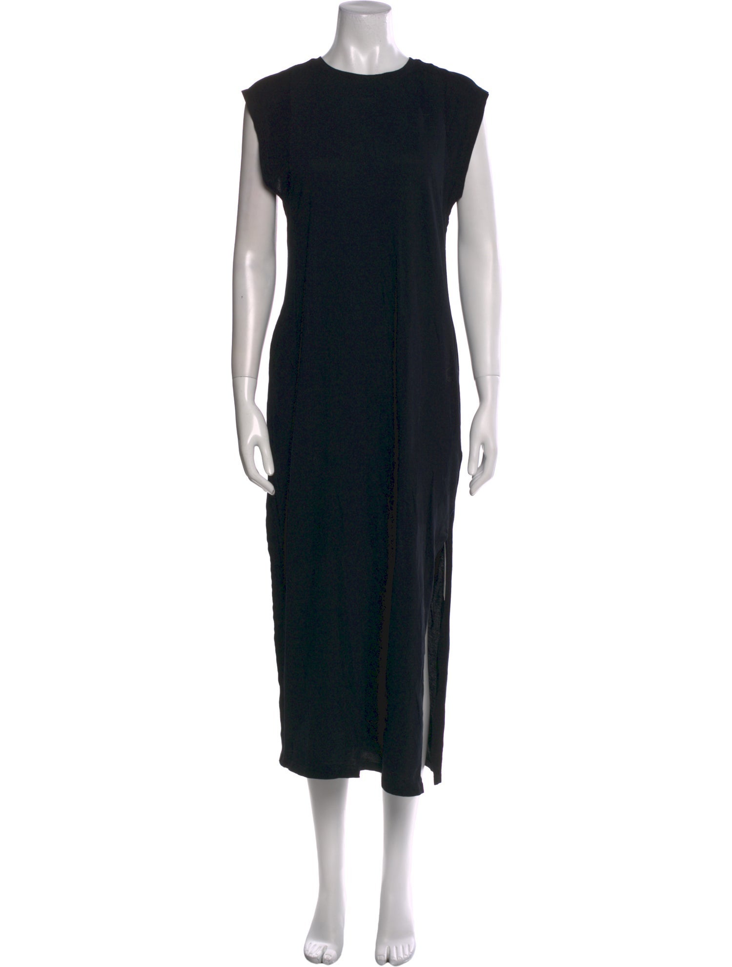FRAME Crew Neck Midi Length Dress