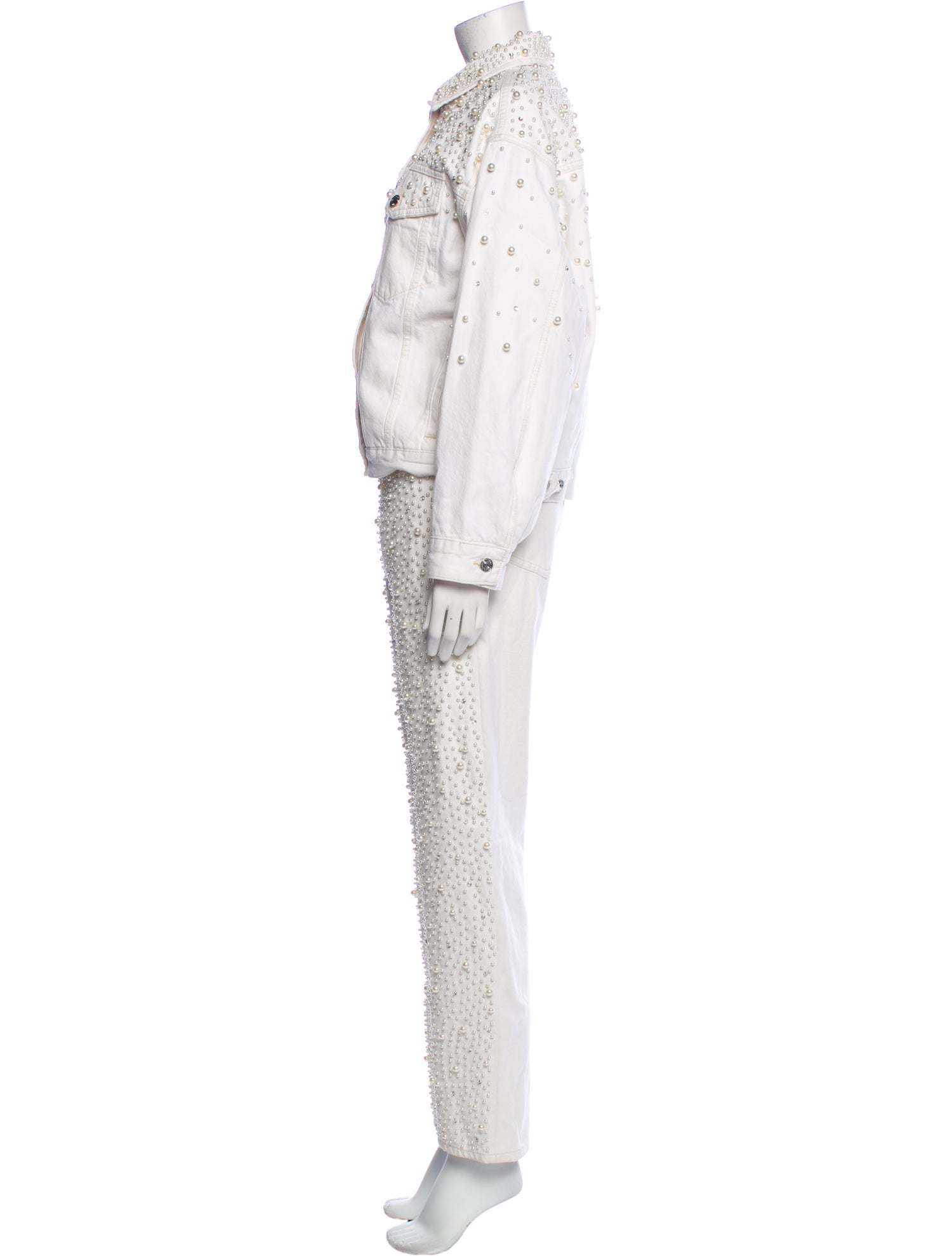 FRAME Beaded Accents Pant Set