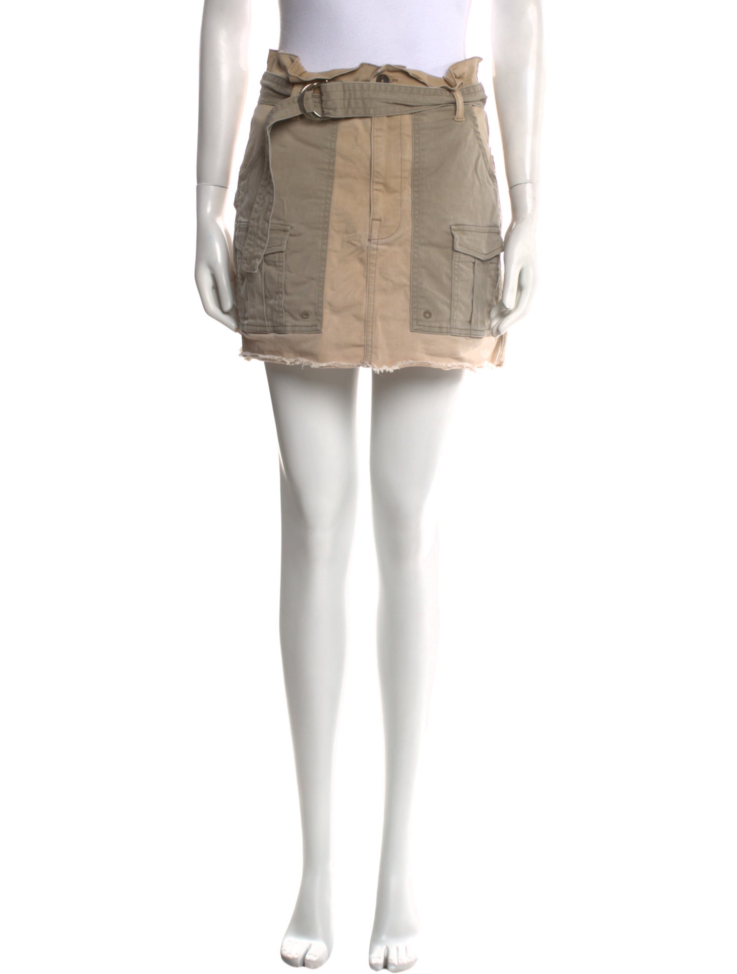 FRAME Raw-Edge Trim Mini Skirt