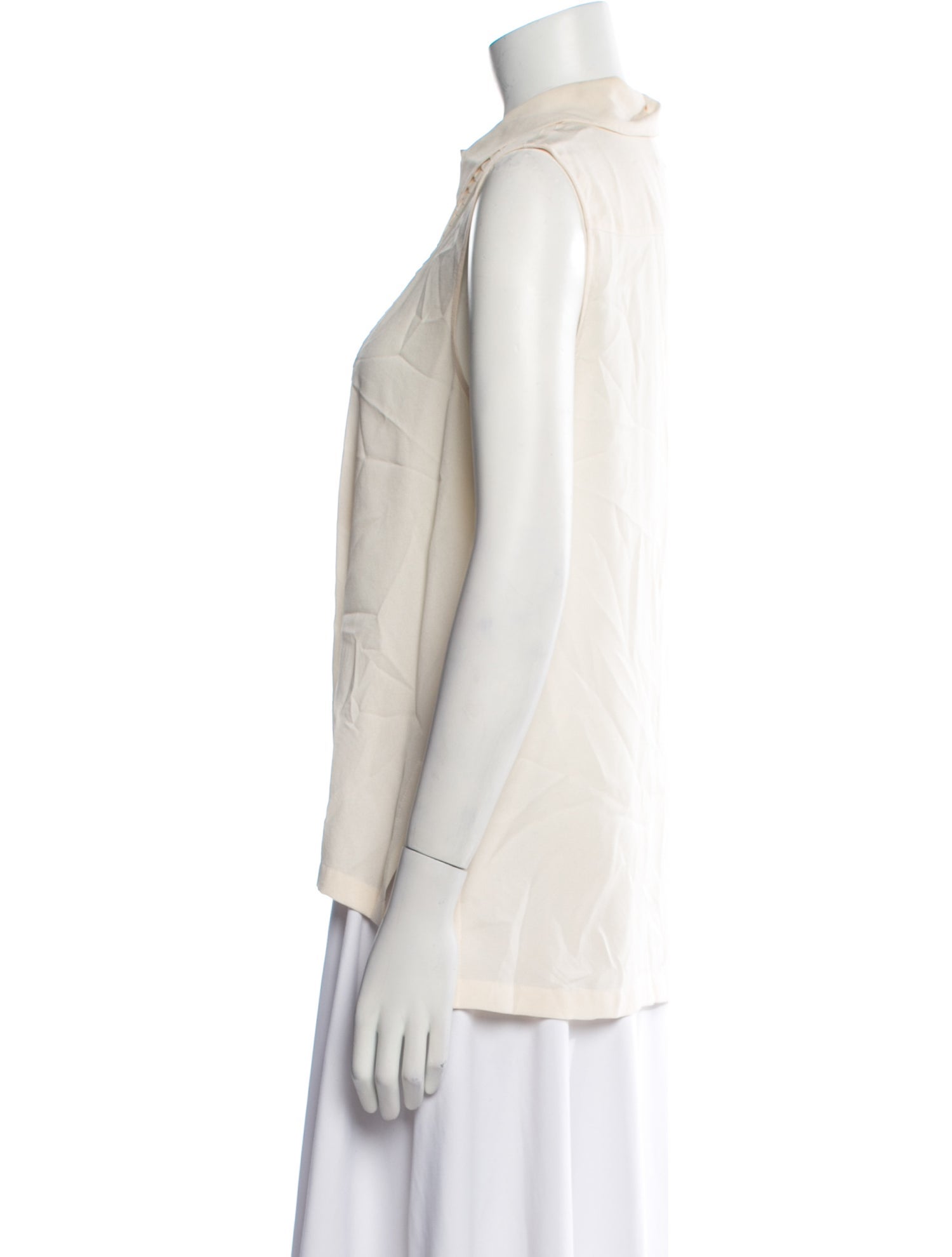 FRAME Sleeveless Button-Up Top