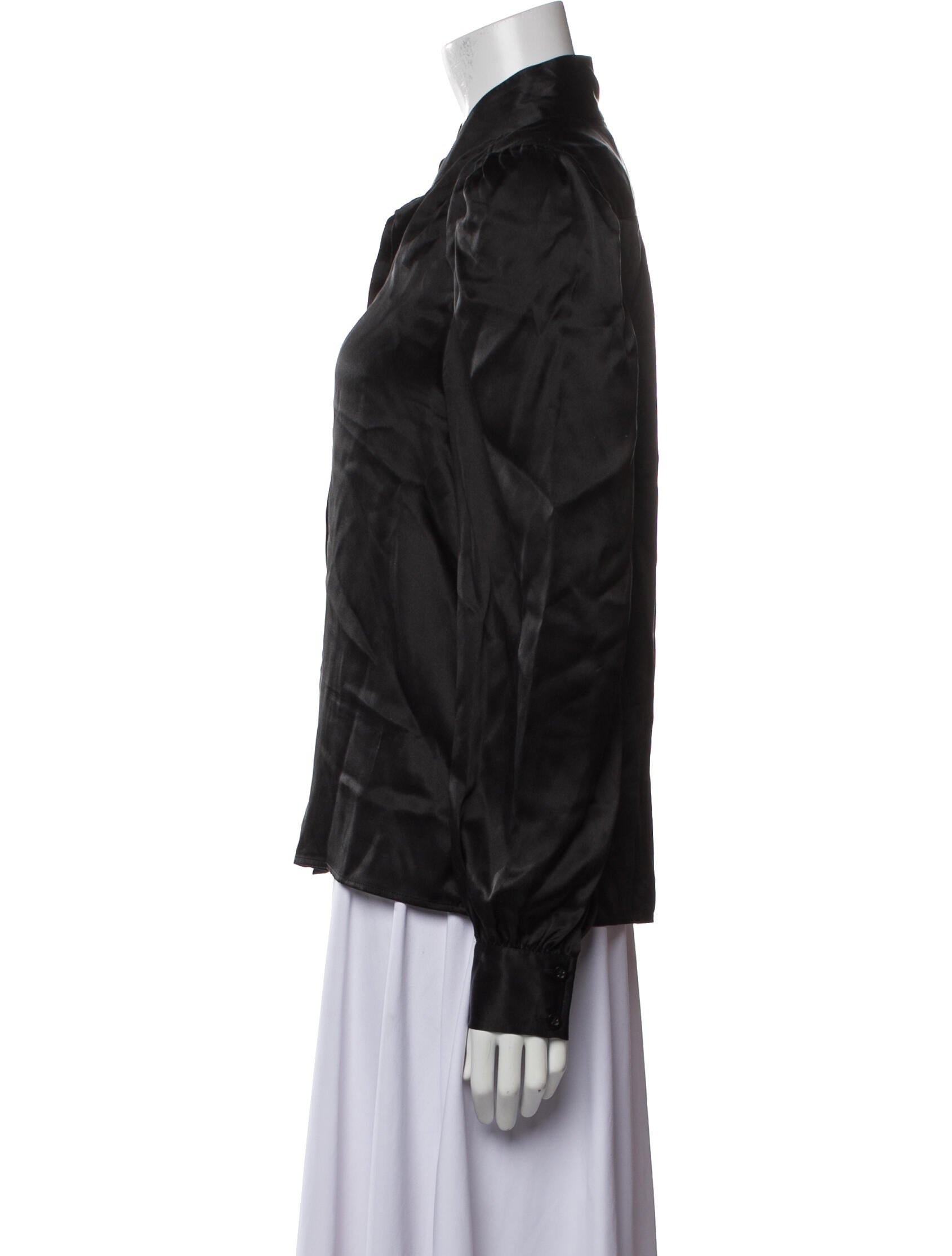 FRAME Silk Turtleneck Top