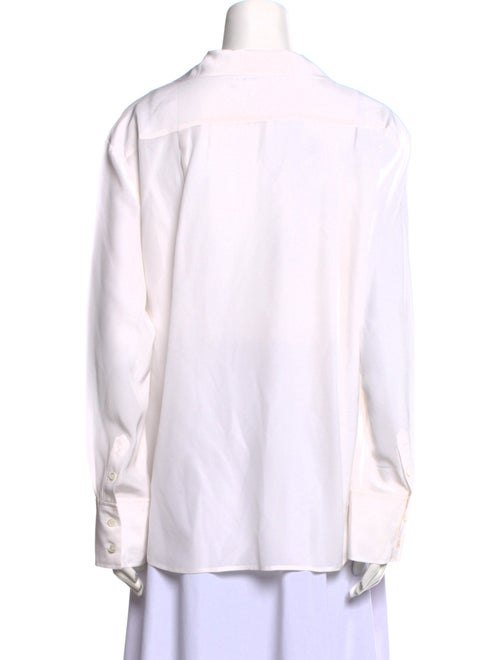 FRAME Silk Long Sleeve Button-Up Top