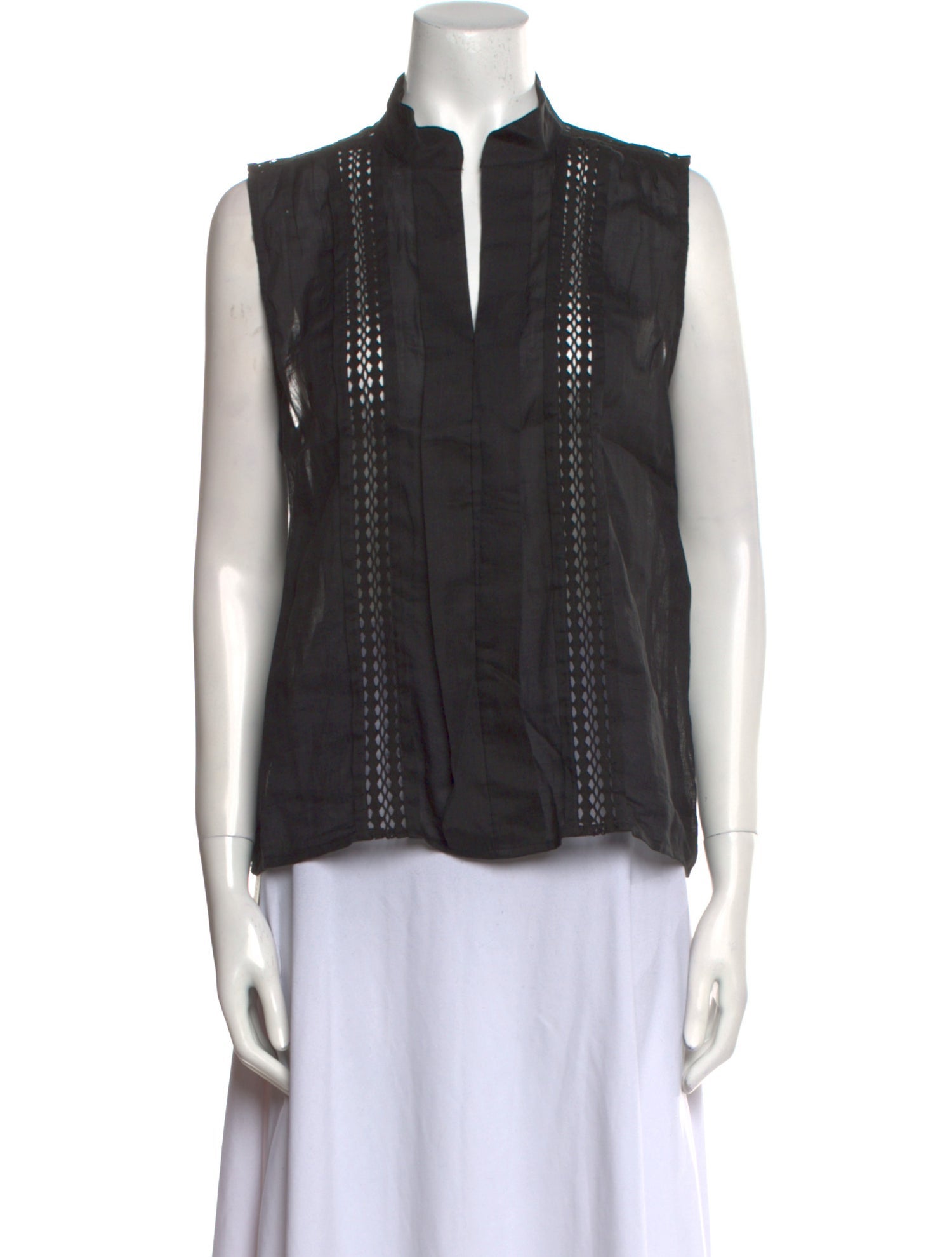 FRAME Mock Neck Sleeveless Top