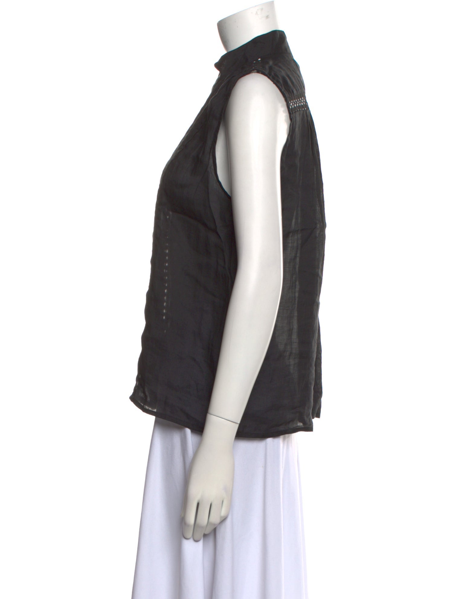 FRAME Mock Neck Sleeveless Top