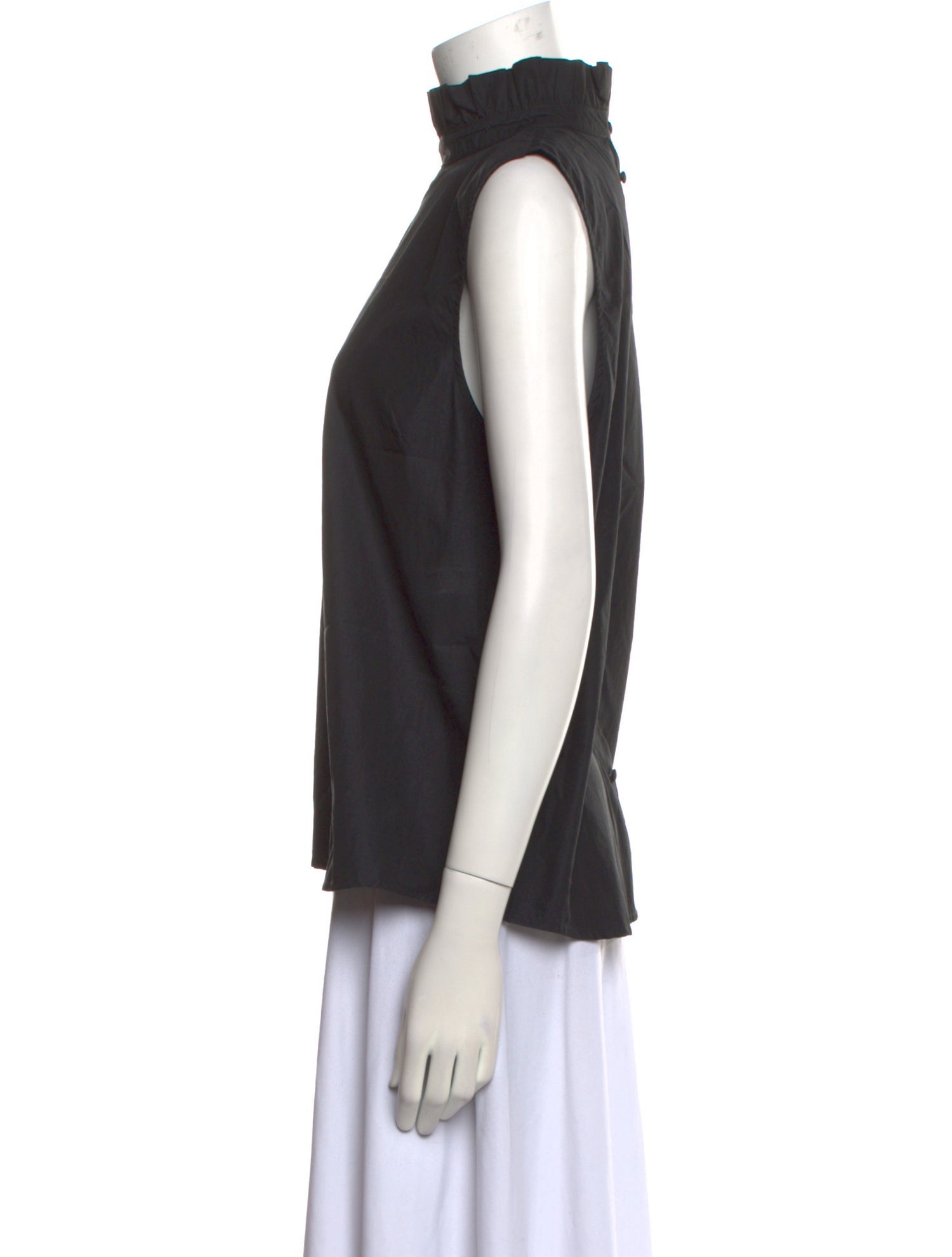 FRAME Mock Neck Sleeveless Blouse