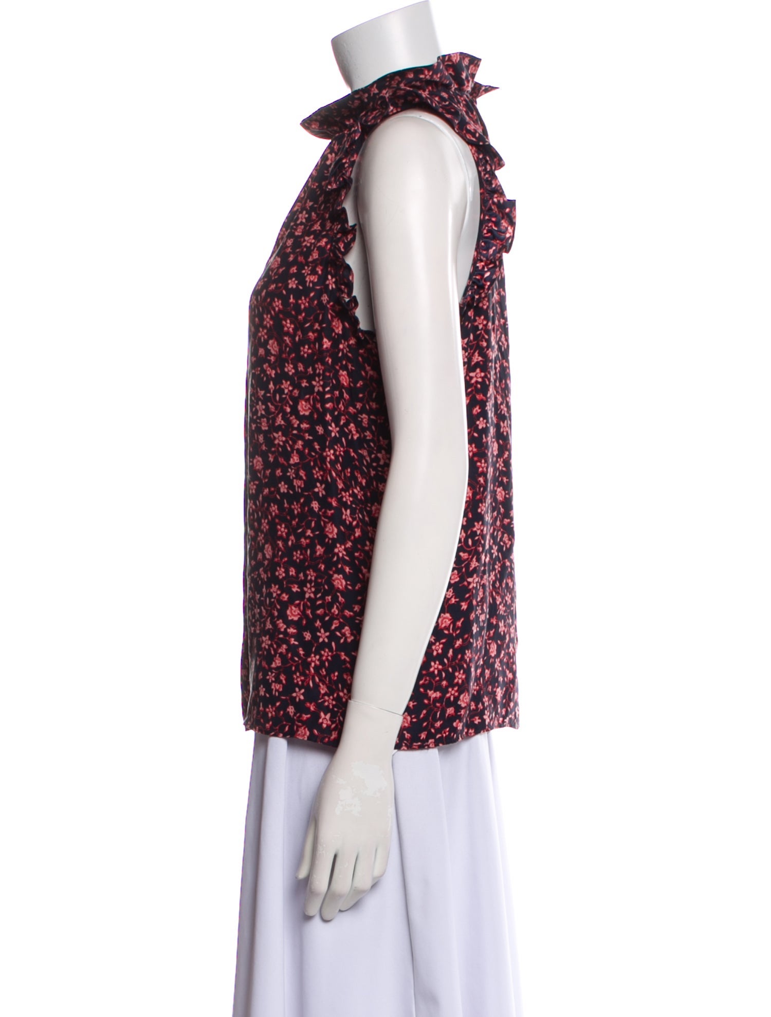 FRAME Silk Floral Print Blouse