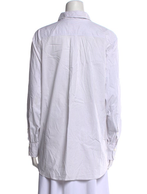 FRAME Striped Long Sleeve Button-Up Top