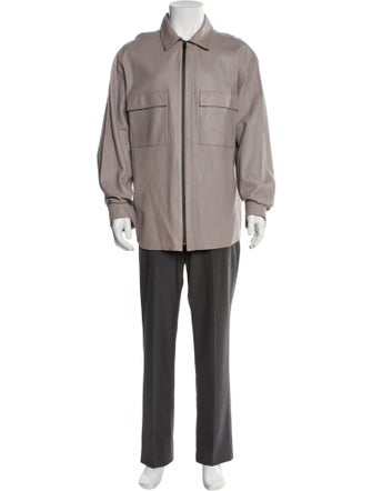 FRAME Lamb Leather Trench Coat