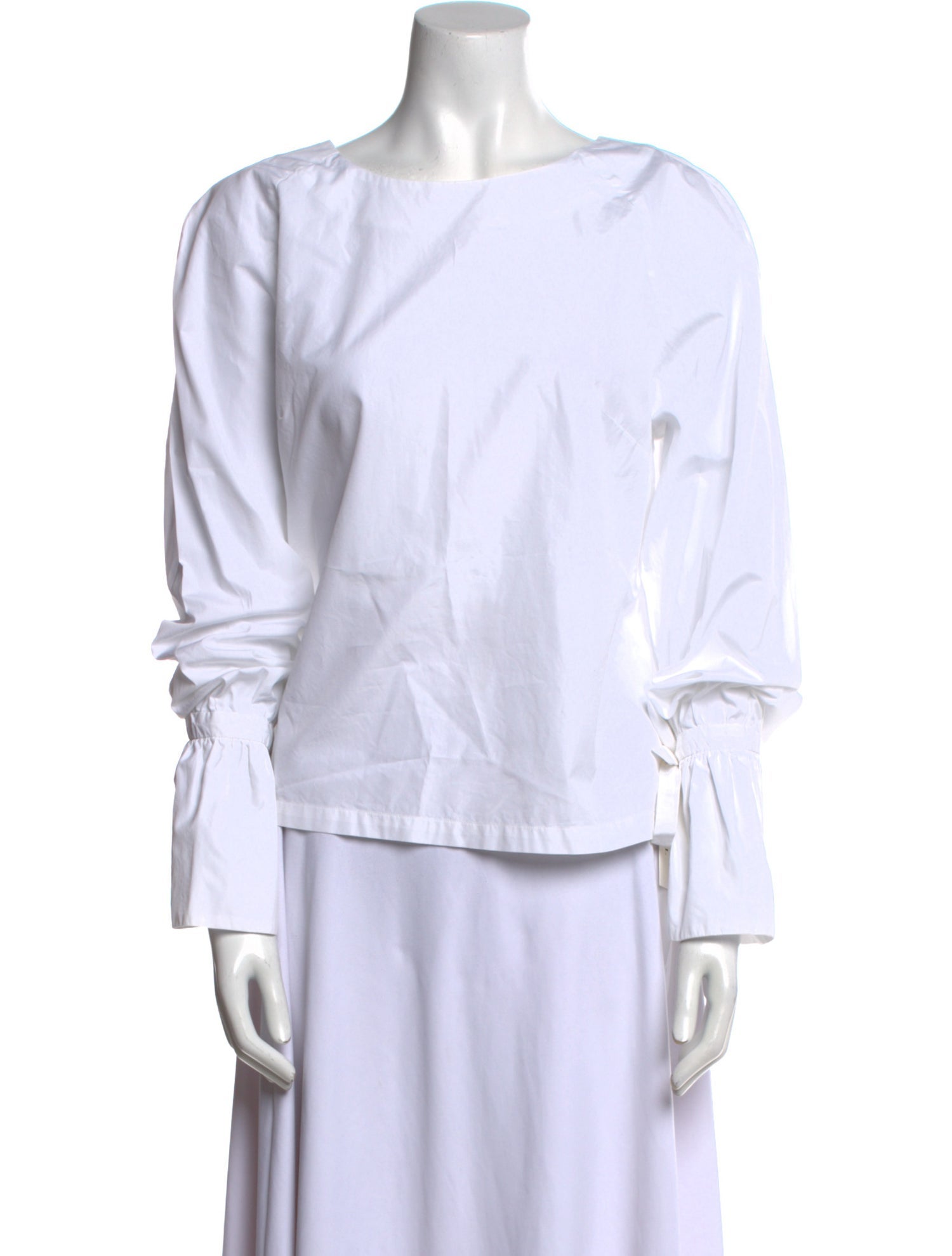 FRAME Bateau Neckline Long Sleeve Blouse