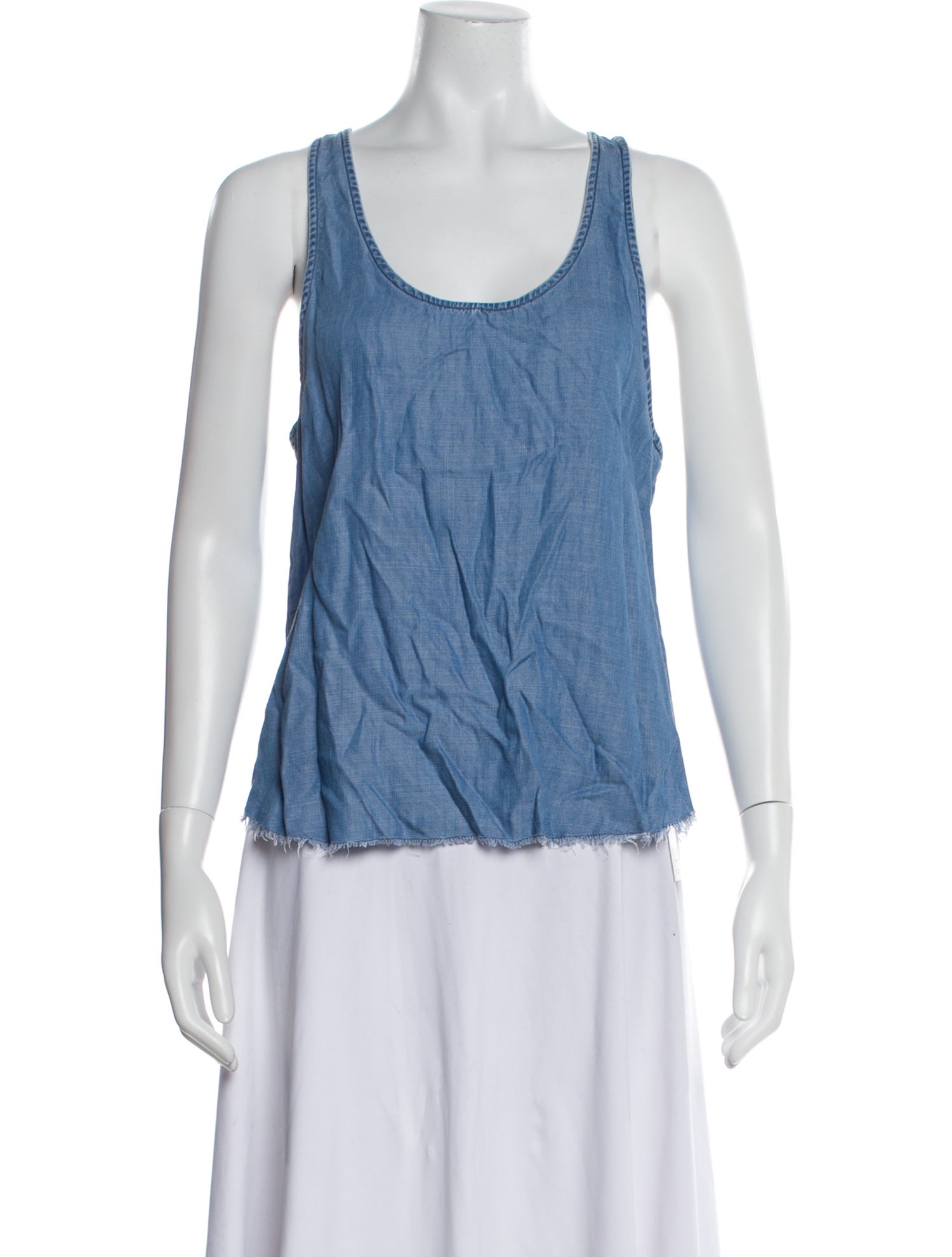 FRAME Scoop Neck Sleeveless Top
