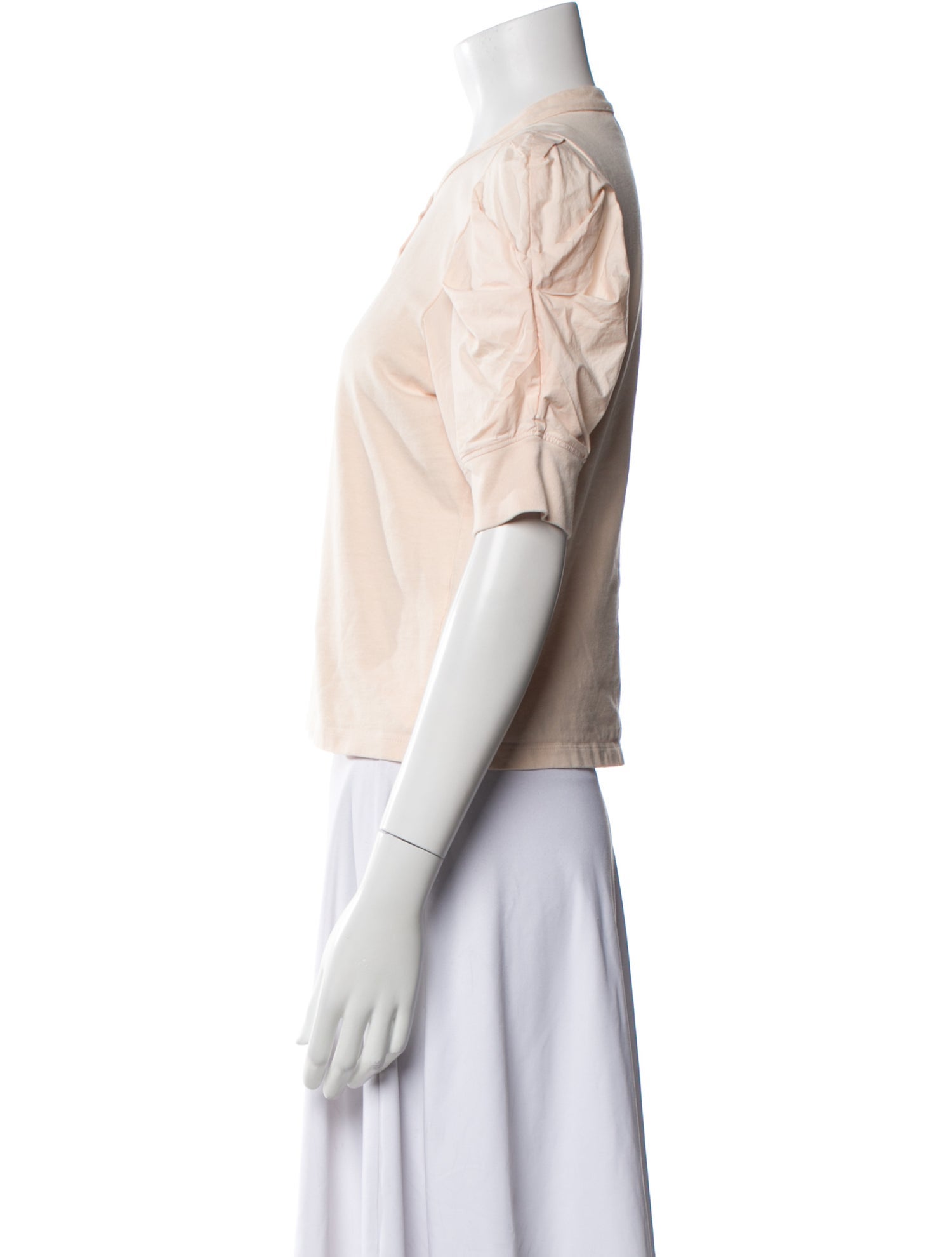 FRAME Mock Neck Short Sleeve Crop Top