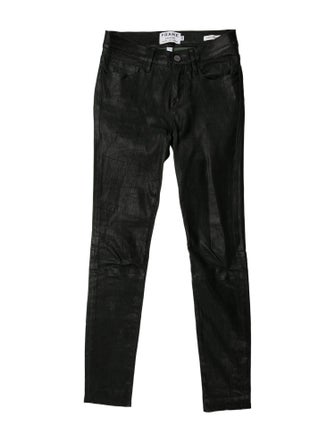 FRAME Leather Skinny Leg Pants