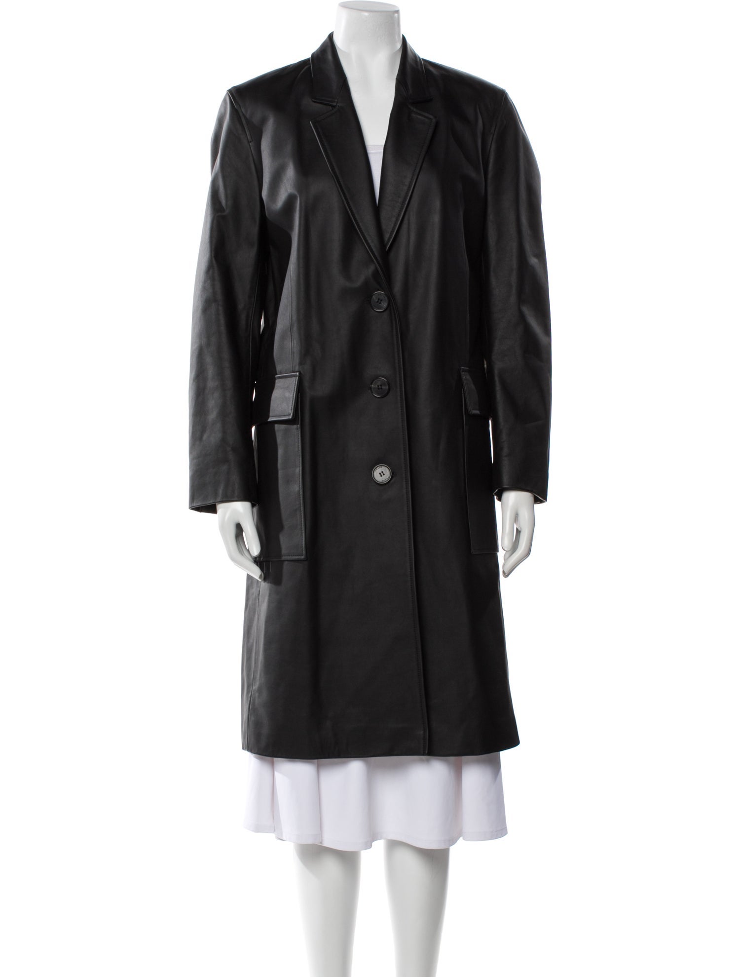 FRAME Leather Trench Coat