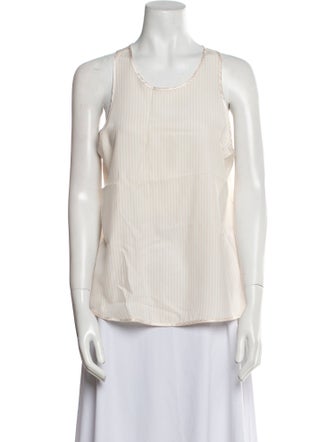 FRAME Silk Scoop Neck Top