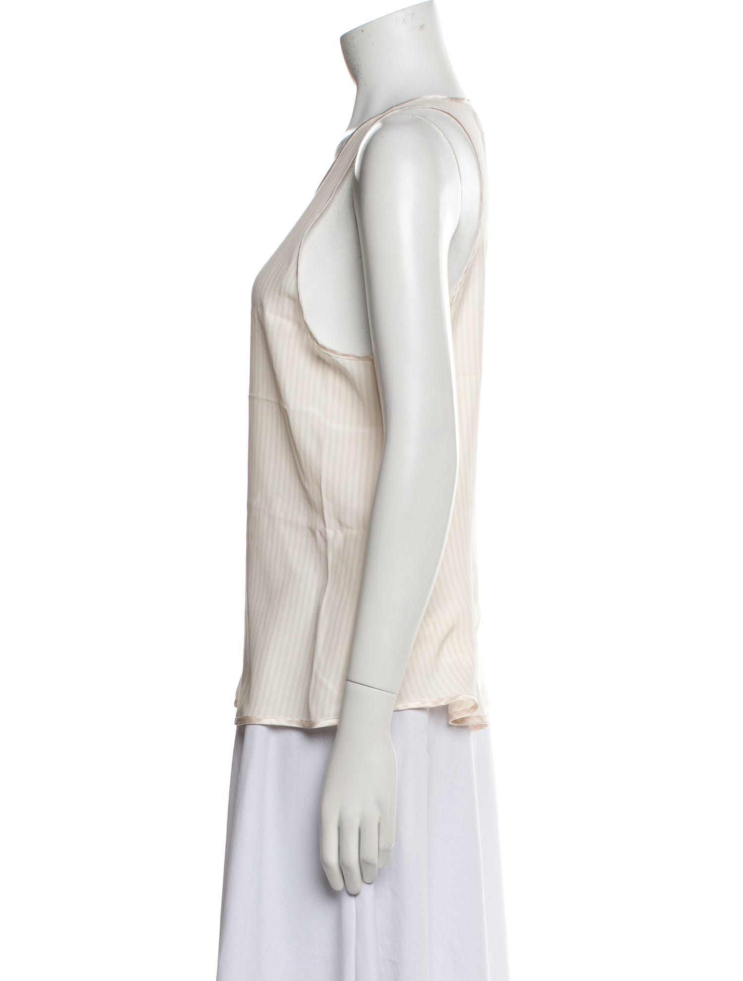 FRAME Silk Scoop Neck Top