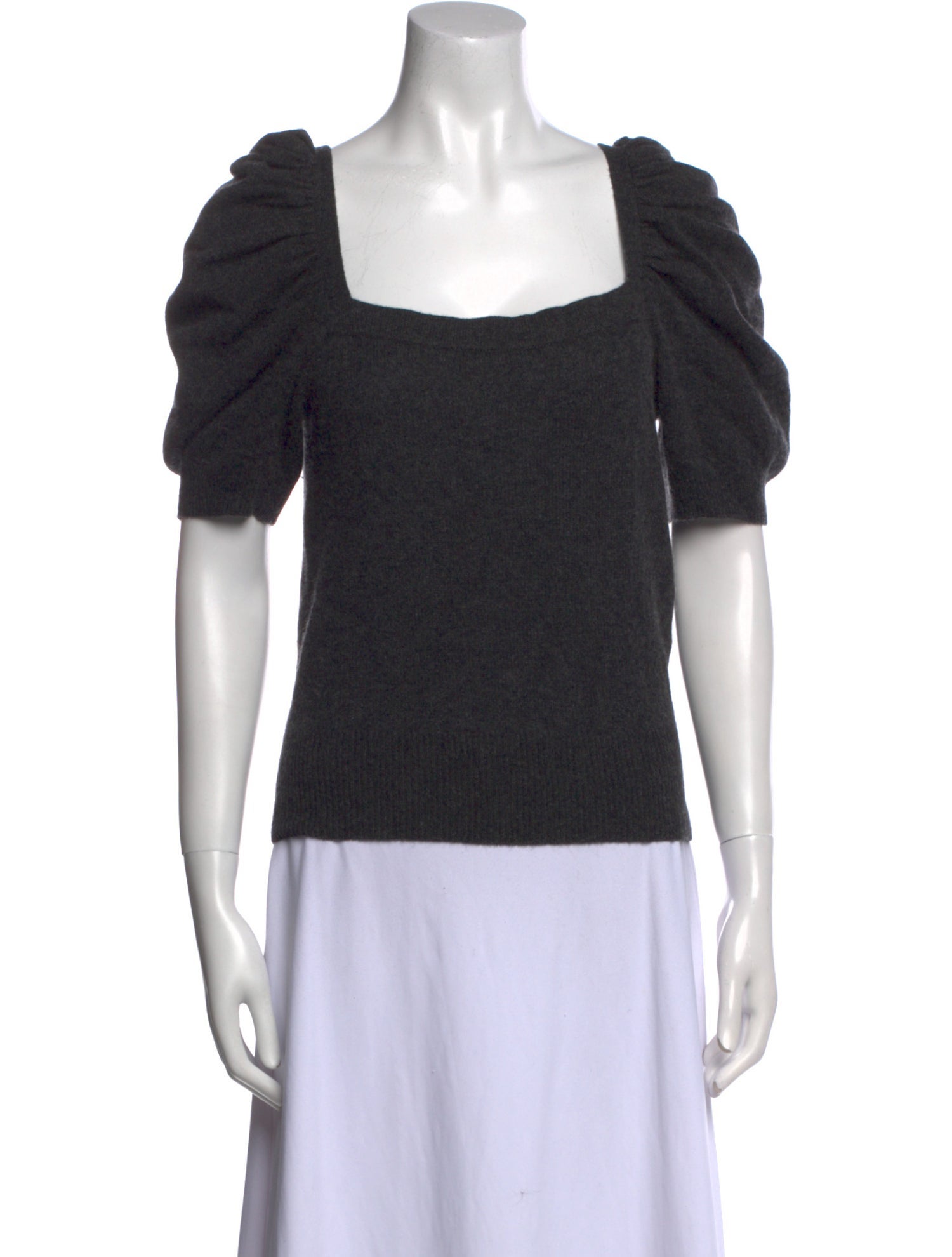 FRAME Cashmere Square Neckline Top