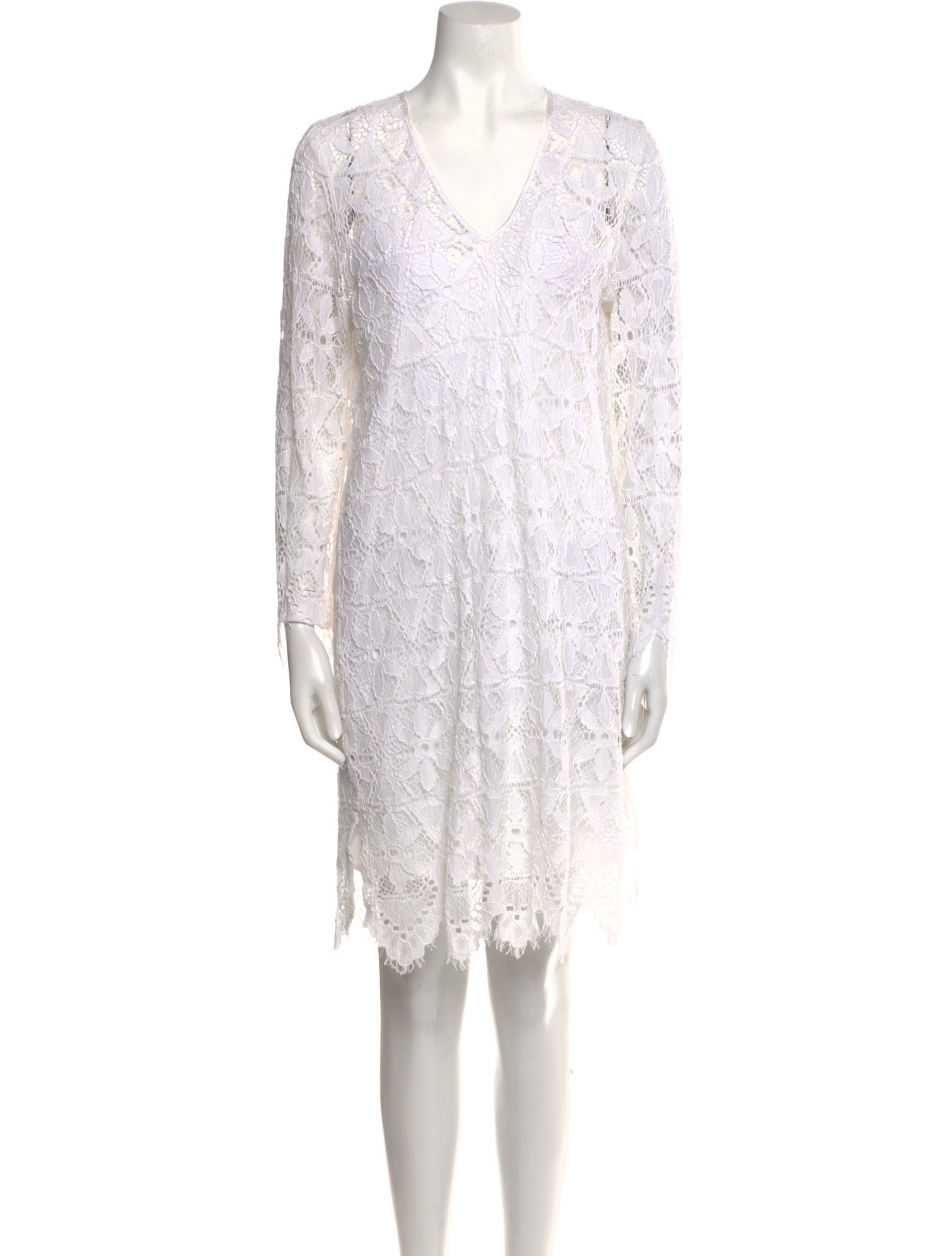 FRAME Lace Pattern Knee-Length Dress