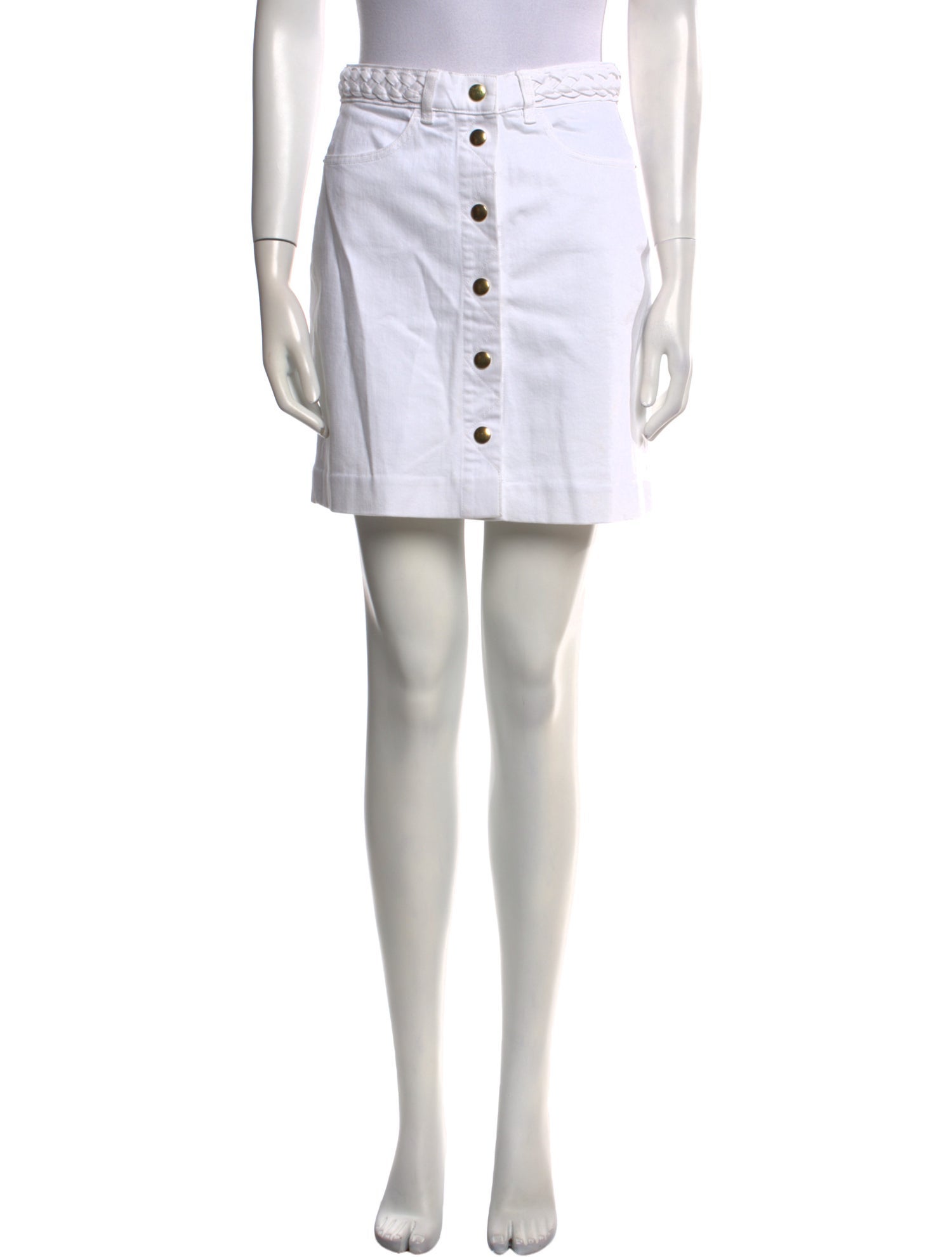 FRAME Braided Accents Mini Skirt