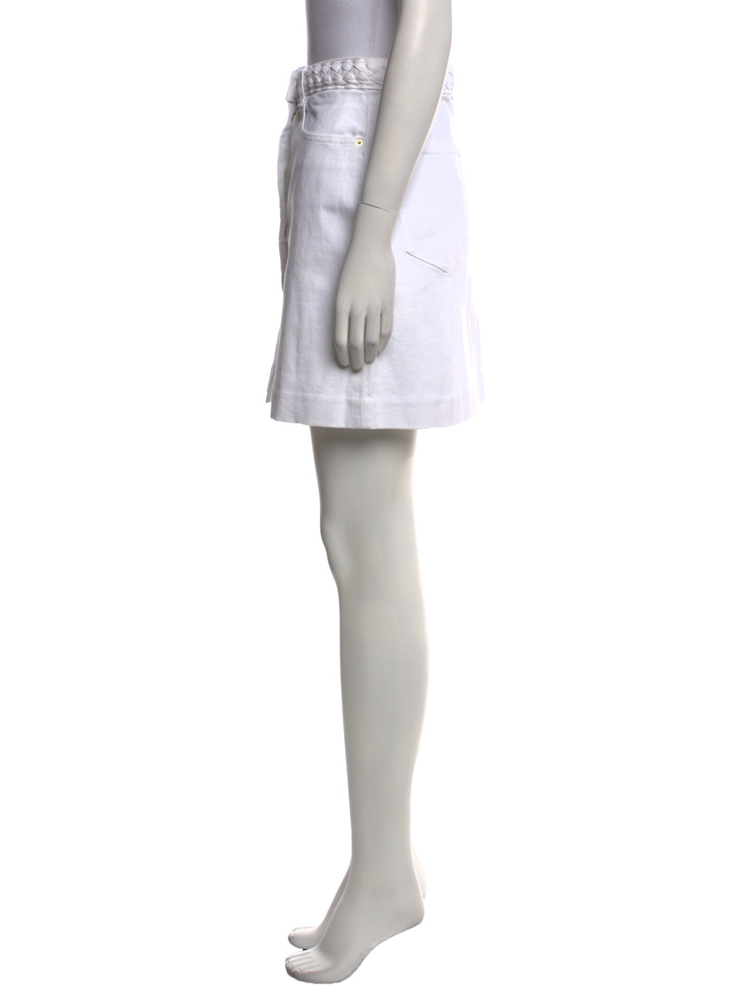 FRAME Braided Accents Mini Skirt