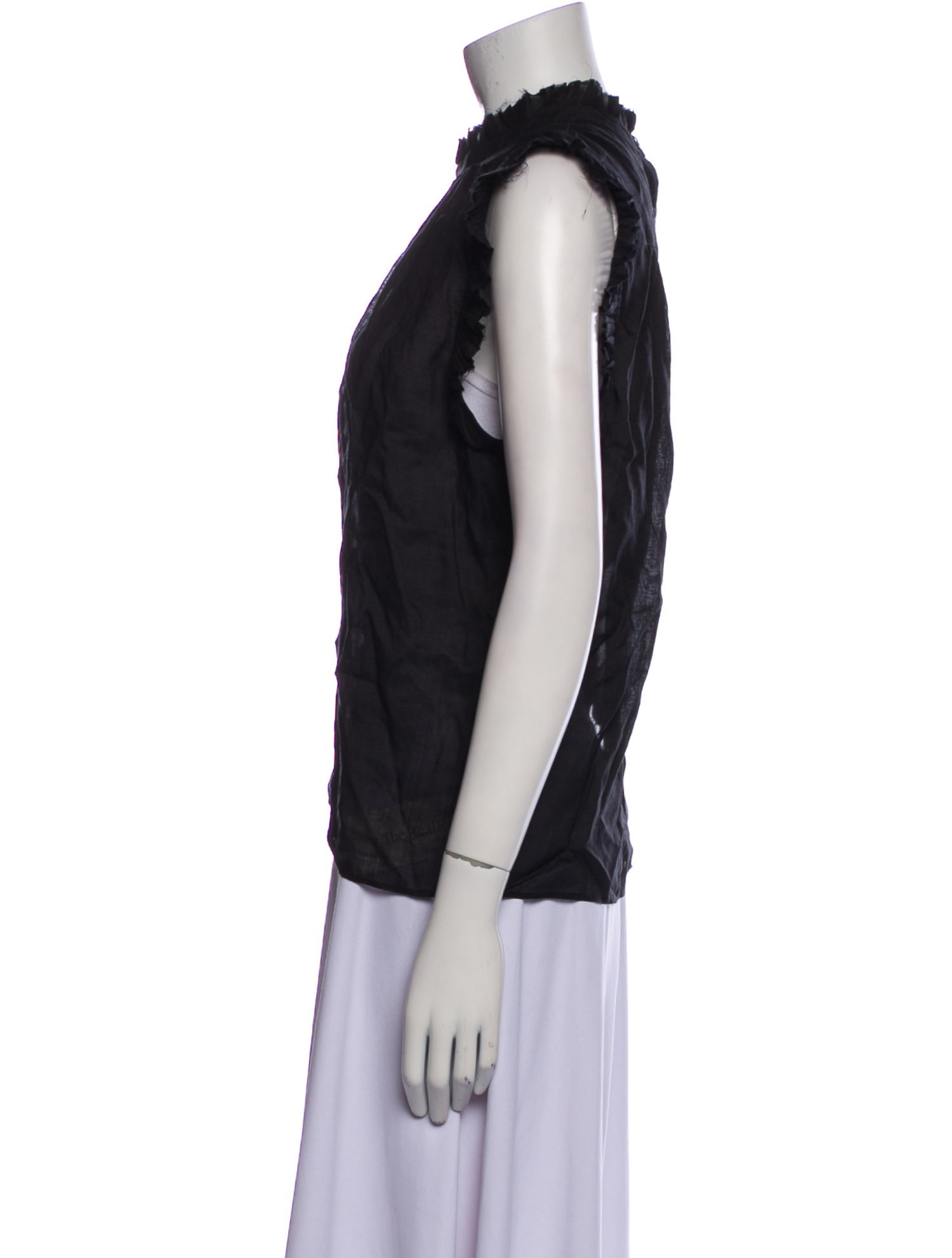 FRAME Mock Neck Sleeveless Blouse