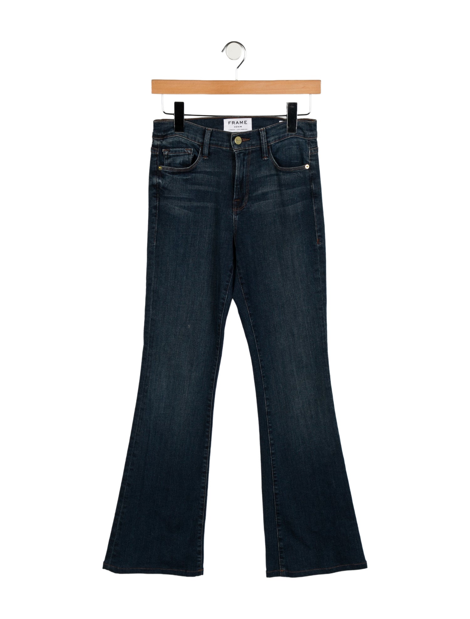 FRAME Mid-Rise Wide Leg Jeans