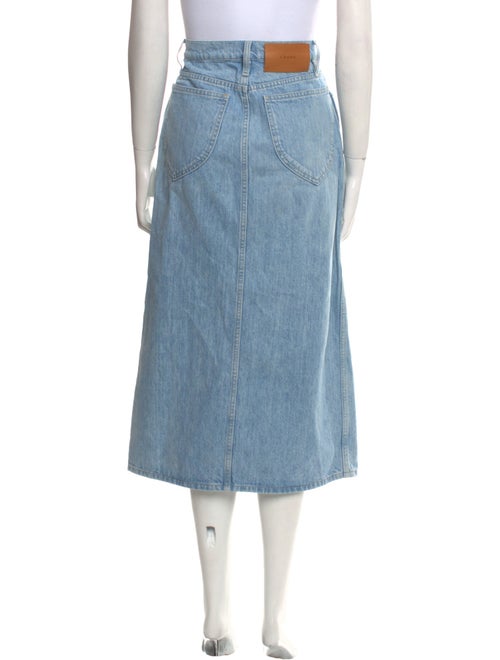 FRAME Distressed Accents Midi Length Skirt