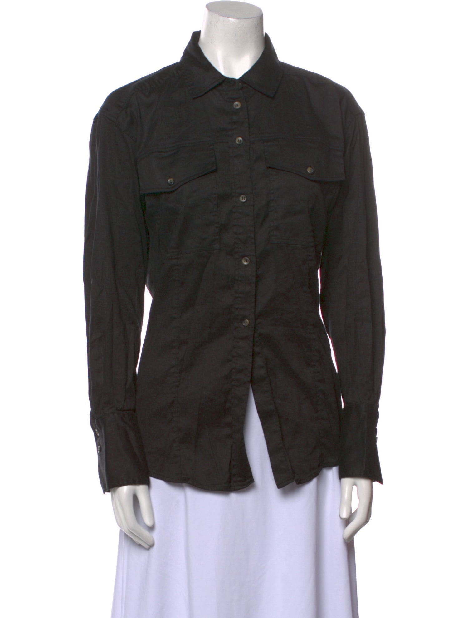 FRAME Long Sleeve Button-Up Top